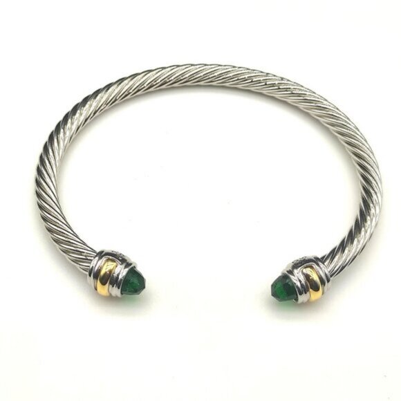 David Yurman Bracelet 5mm Sterling Silver Prasiolite...